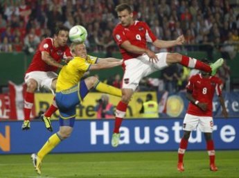 Австрия завоевала путевку на ЧЕ-2016, разгромив шведов