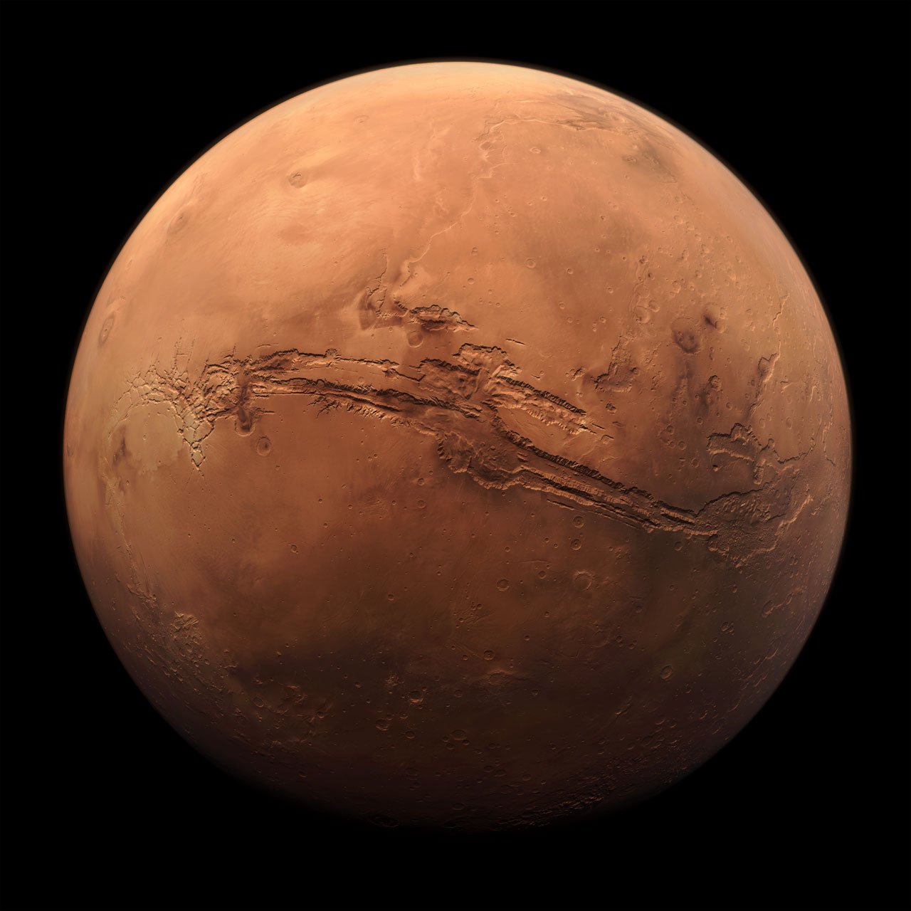 Планета Марс из космоса