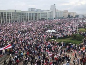 Акция протеста в Минске 23 августа