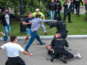 разгоне протестов в Минске