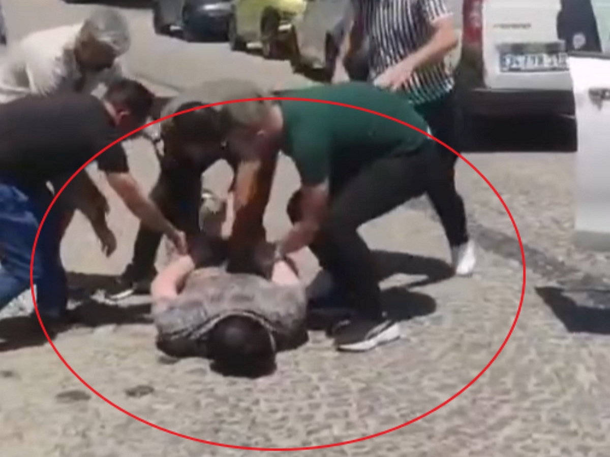 Опубликованы кадры жесткого задержания подозреваемого в подрыве машины в Москве