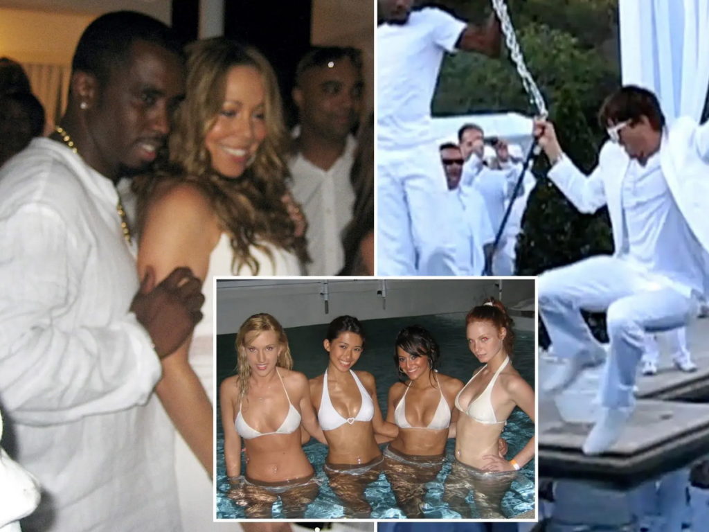 Голая девушка вместо подноса и кровать на сцене: как проходили Diddy White  Party - 